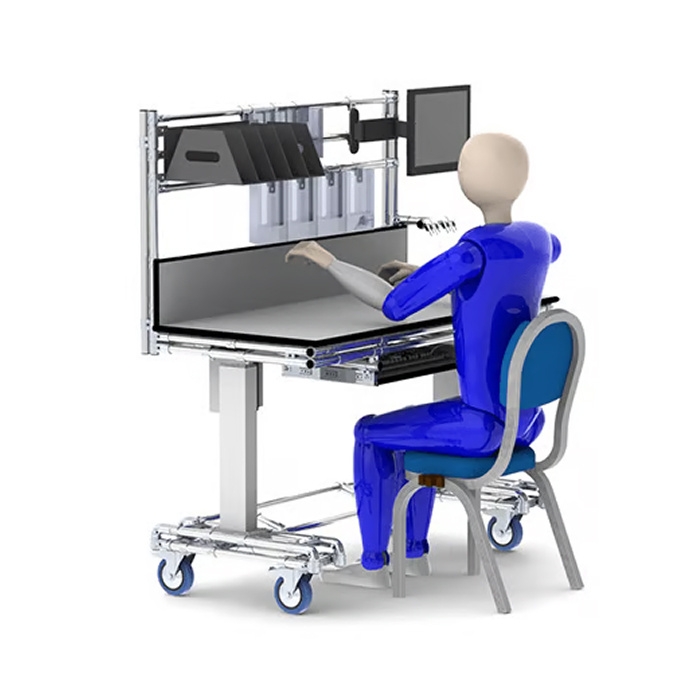 Height Adjustable Workstation (With Back)