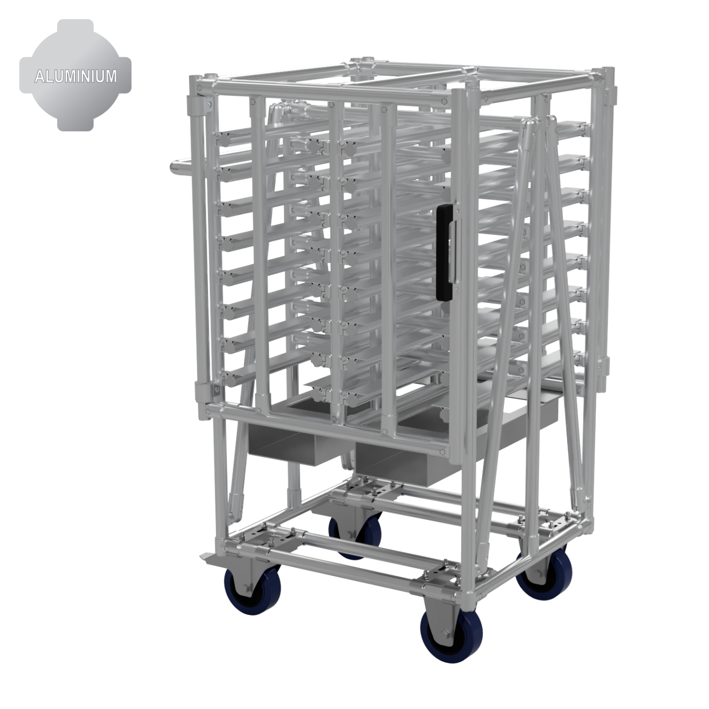 51190 - Mobile Plate Transport Trolley with Lockable Doors