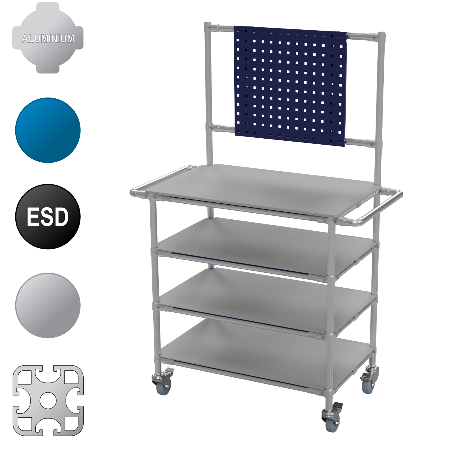 TRL-05 | Trolley | With Back | Multi-Level