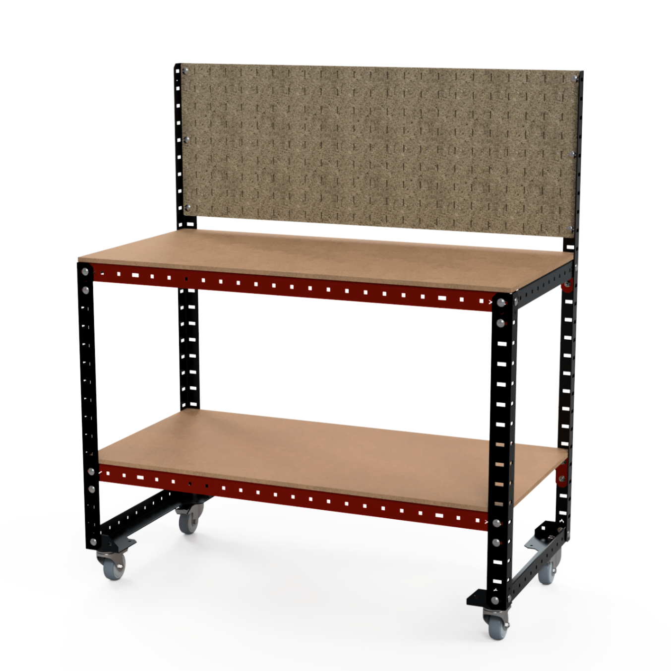 WKS-08 | Pegboard Workbench - 1200 x 600 x 920mm | With Back | Fixed Height | ConneXYZ
