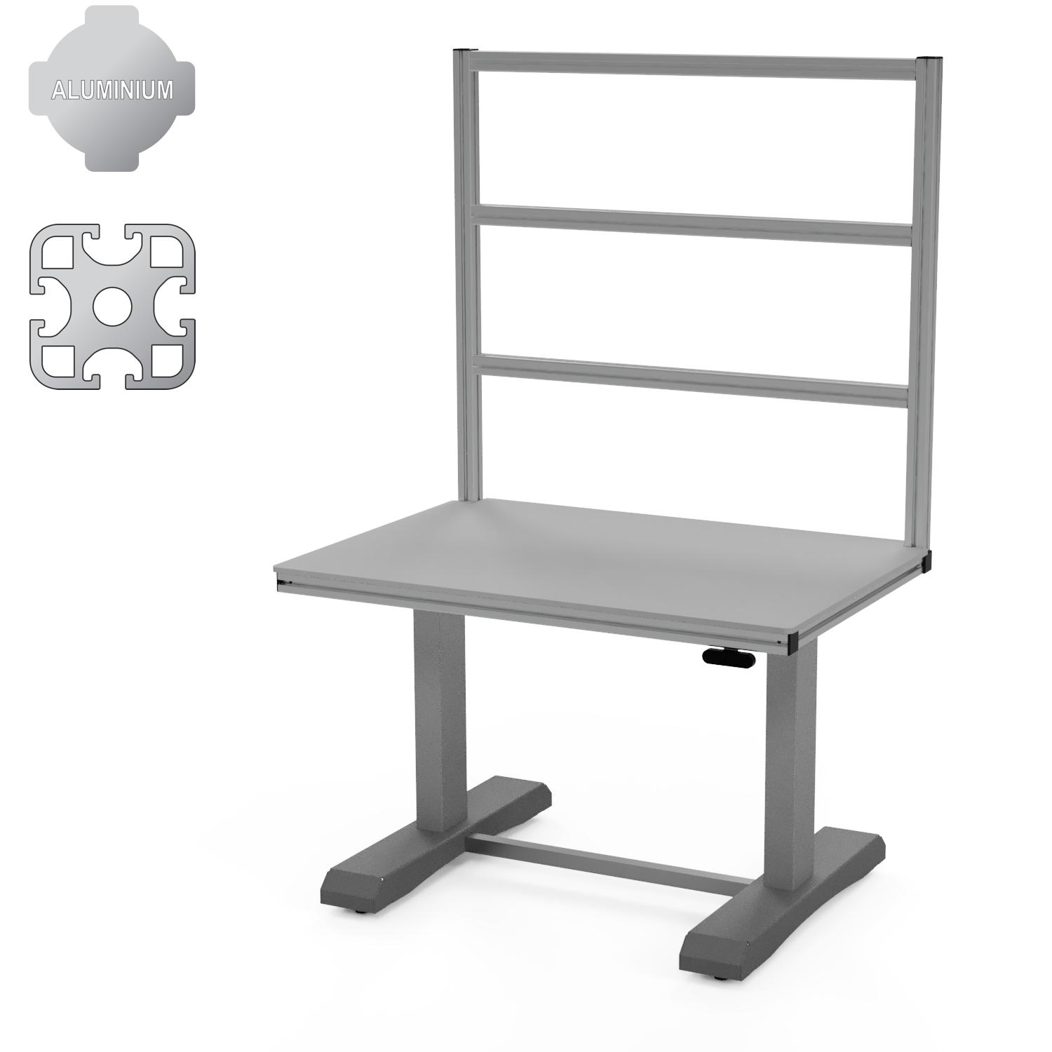 HAW-02 | Height Adjustable Workstation | With Back | Electric Adjust