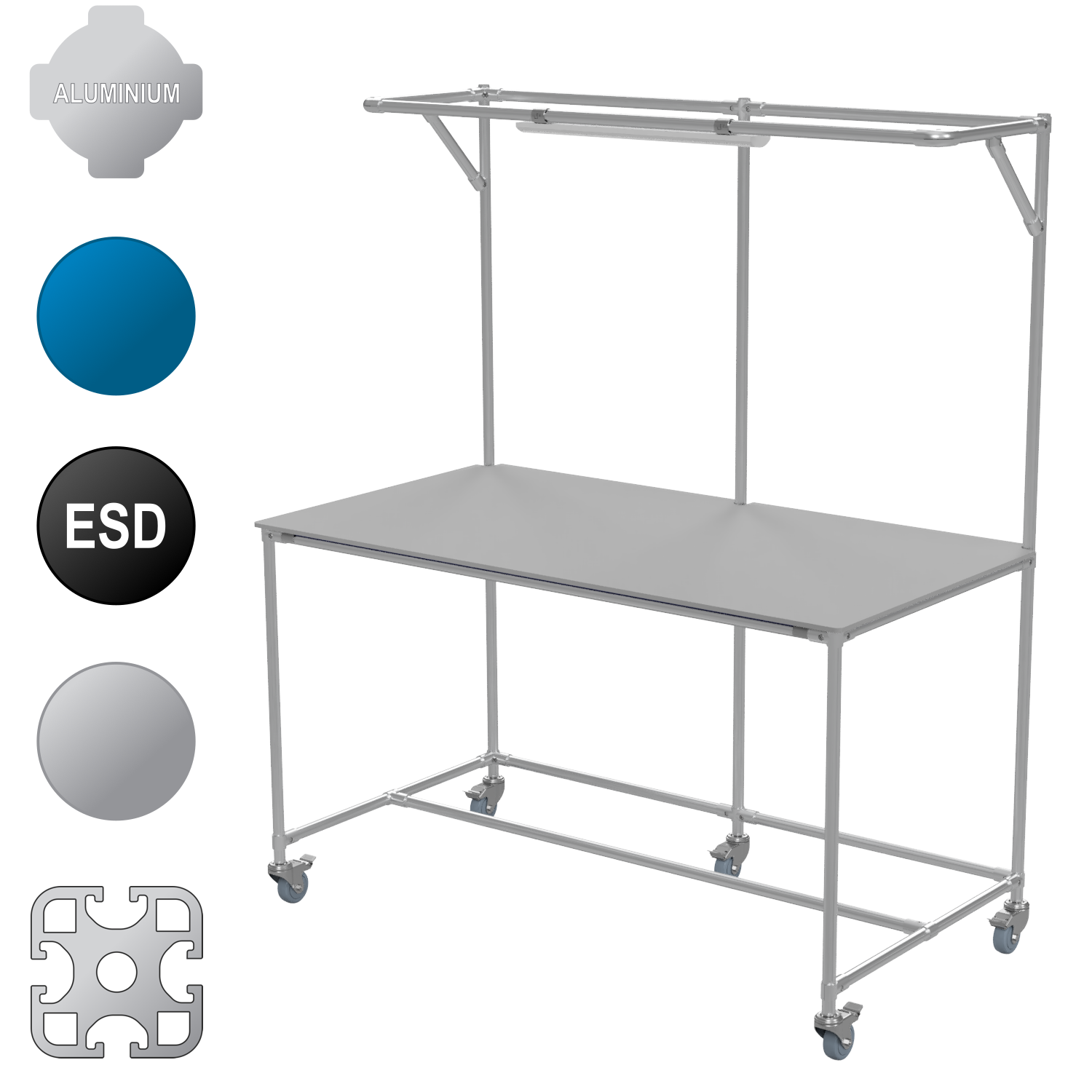 WKS-02 | Standard Workstation | With Back | Fixed Height