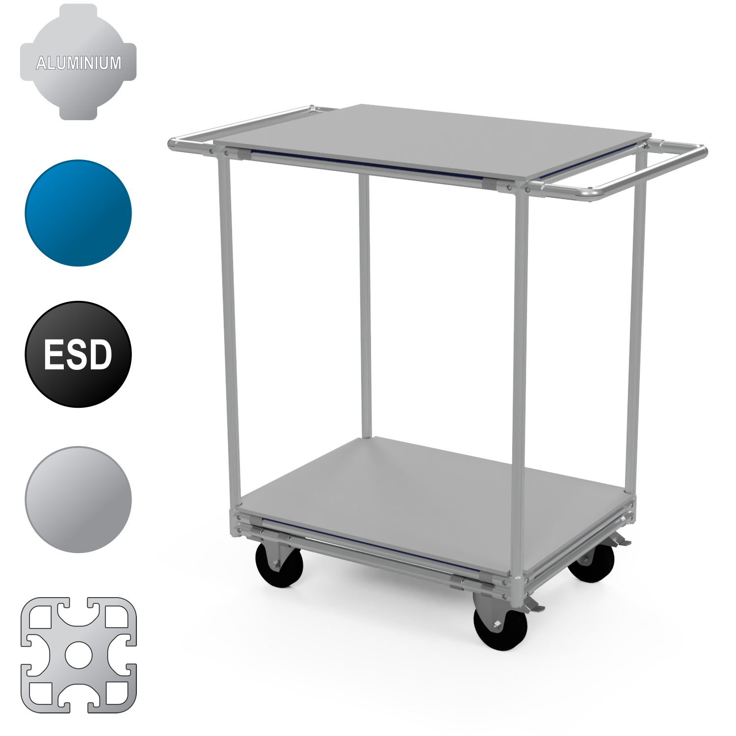 TRL-02 | Warehouse Picking Trolley | No Back | Multi-Level